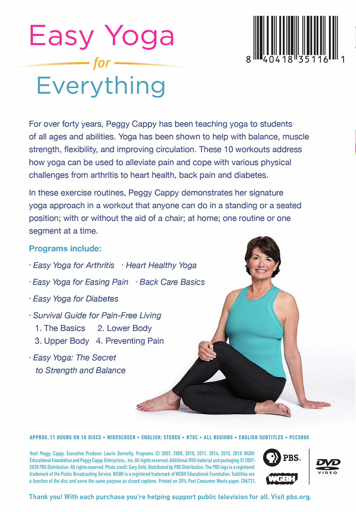 Easy Yoga for Everything with Peggy Cappy - Back Panel - 