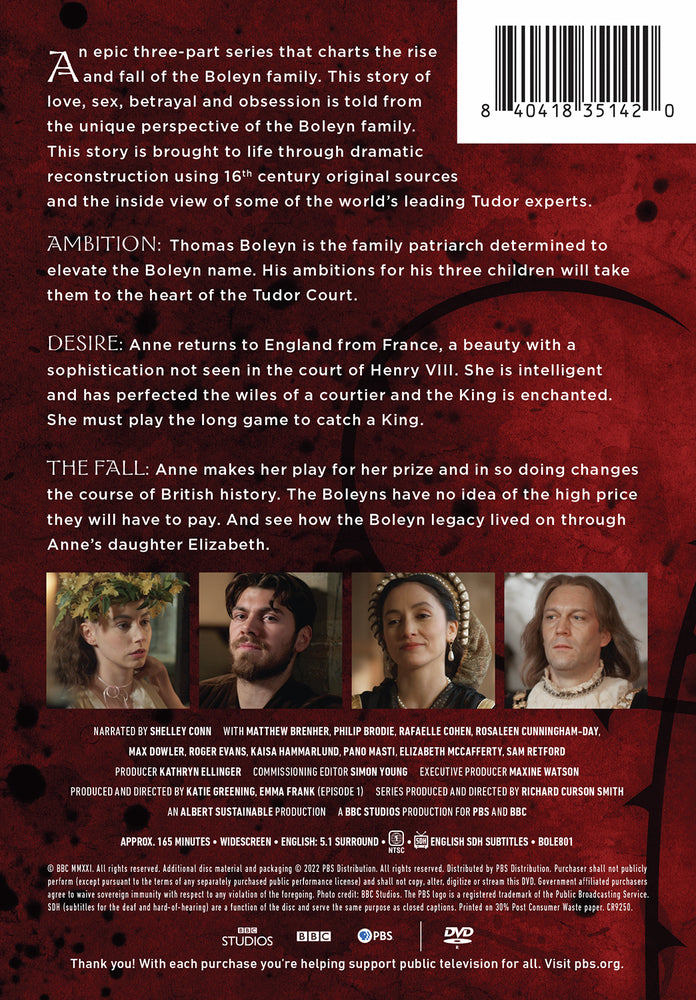 The Boleyns: A Scandalous Family - Back Panel - 
