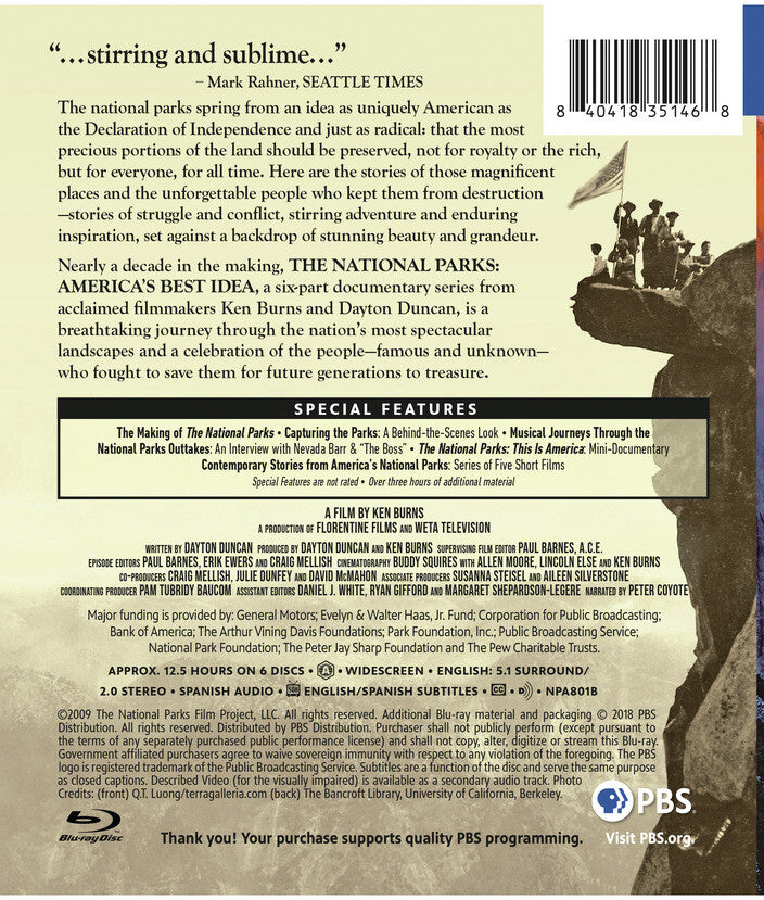 Ken Burns: The National Parks - America's Best Idea - Back Panel - 