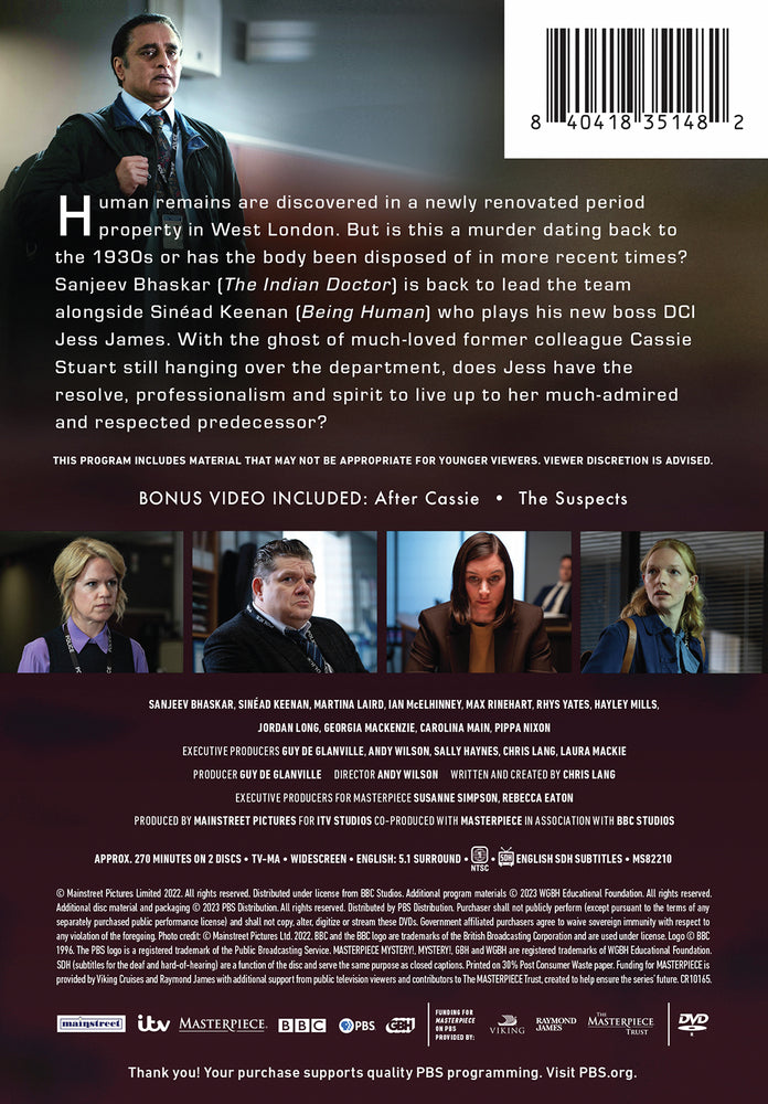 Masterpiece Mystery!: Unforgotten, Season 5 - Back Panel - 