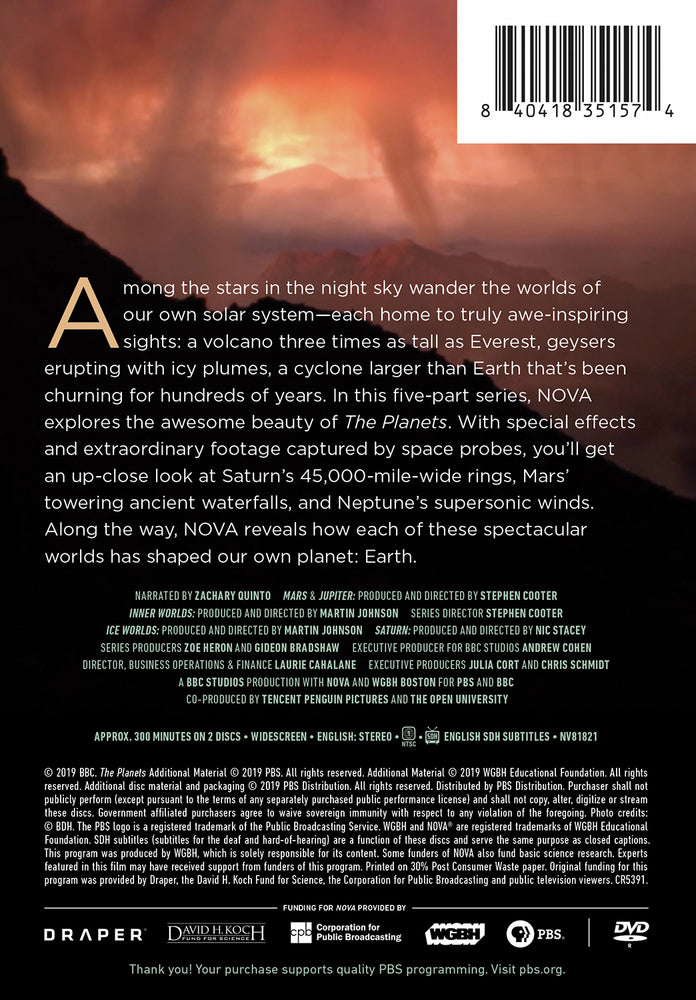 NOVA: The Planets - Back Panel - 