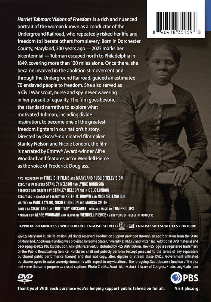 Harriet Tubman: Visions of Freedom - Back Panel - 