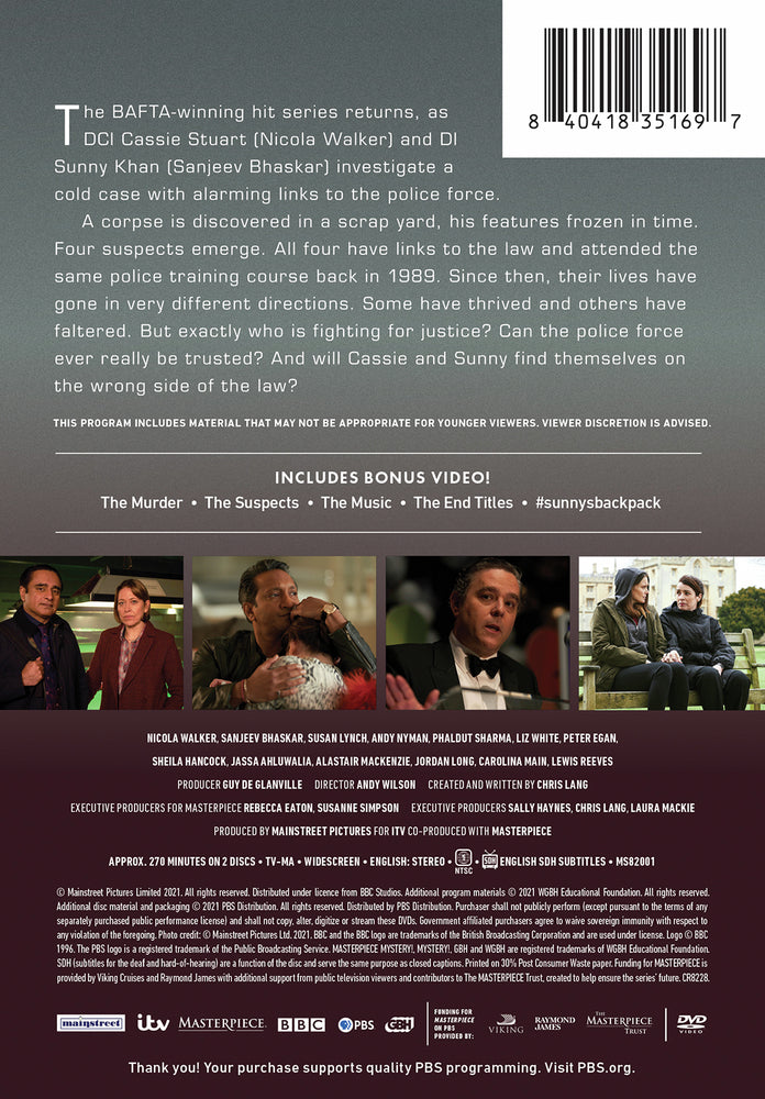 Masterpiece Mystery!: Unforgotten, Season 4 - Back Panel - 