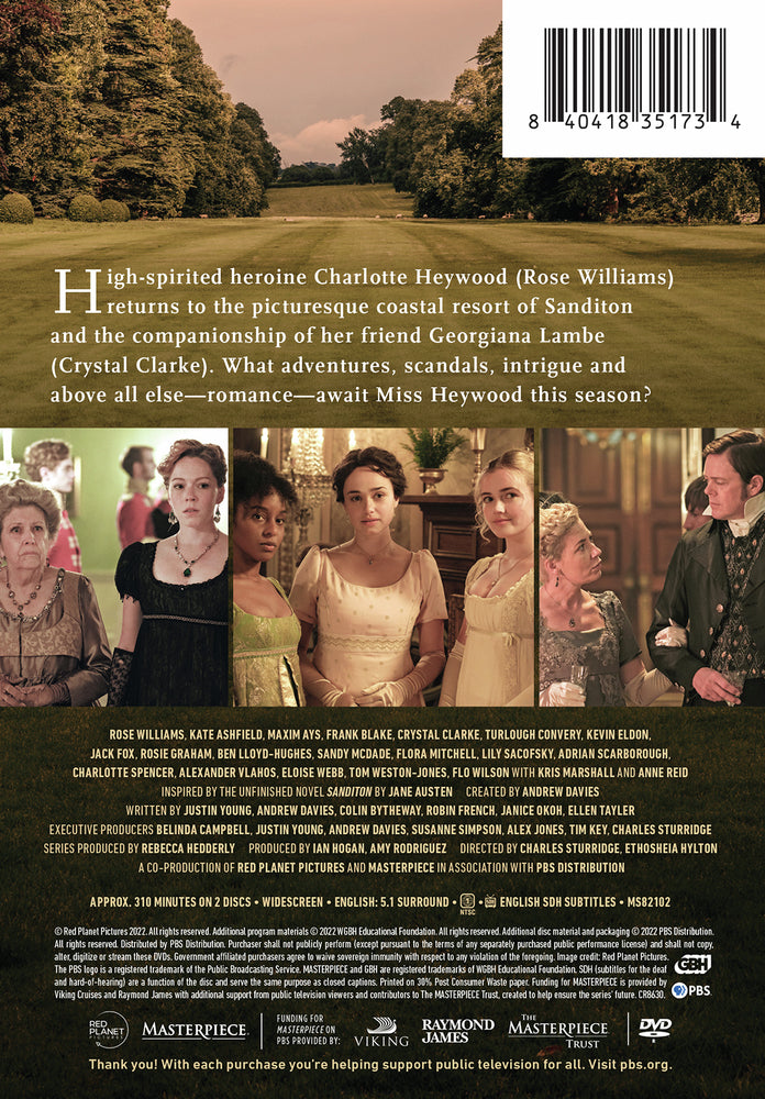 Masterpiece: Sanditon Season 2 - Back Panel - 