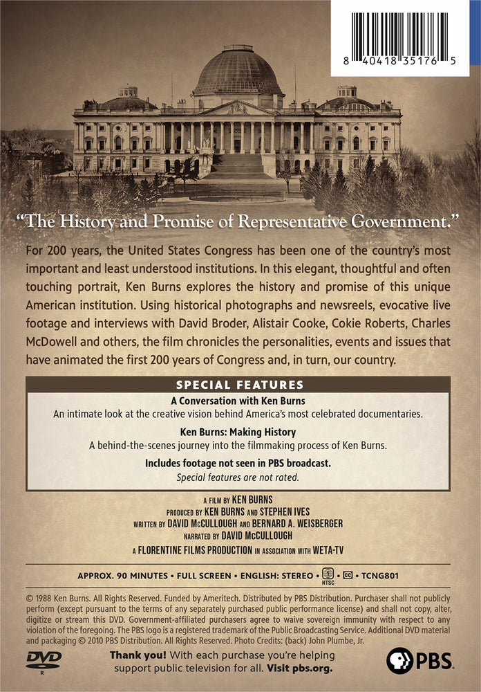 Ken Burns: The Congress - Back Panel - 