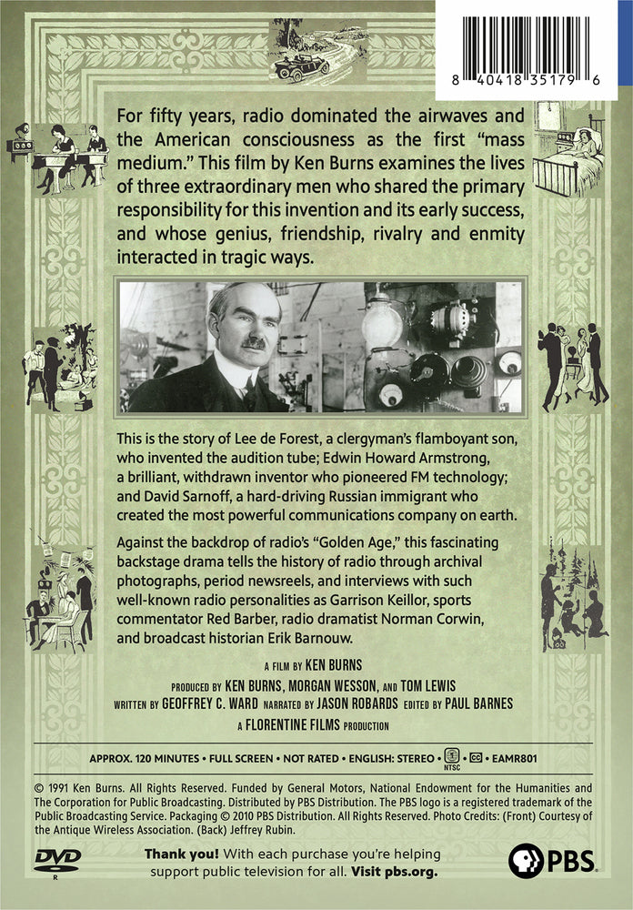 Ken Burns: Empire of the Air: The Men Who Made Radio - Back Panel - 
