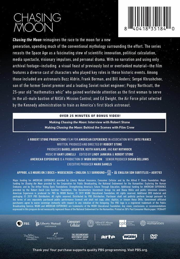 American Experience: Chasing the Moon - Back Panel - 