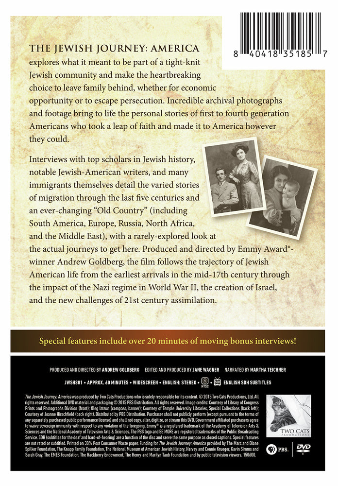 The Jewish Journey: America - Back Panel - 
