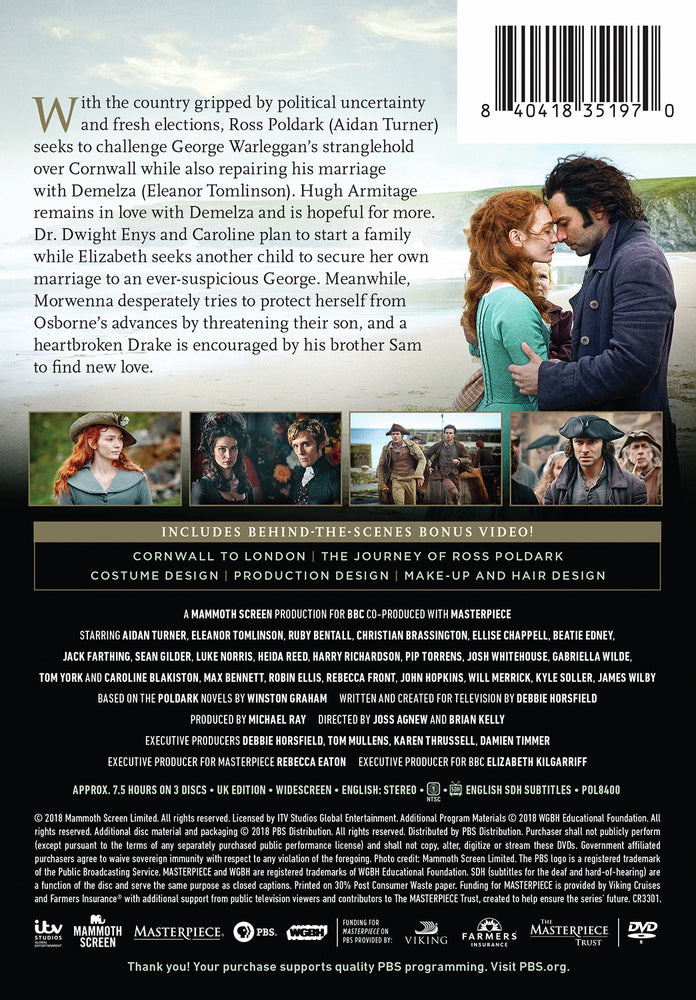 Masterpiece: Poldark, Season 4 - Back Panel - 