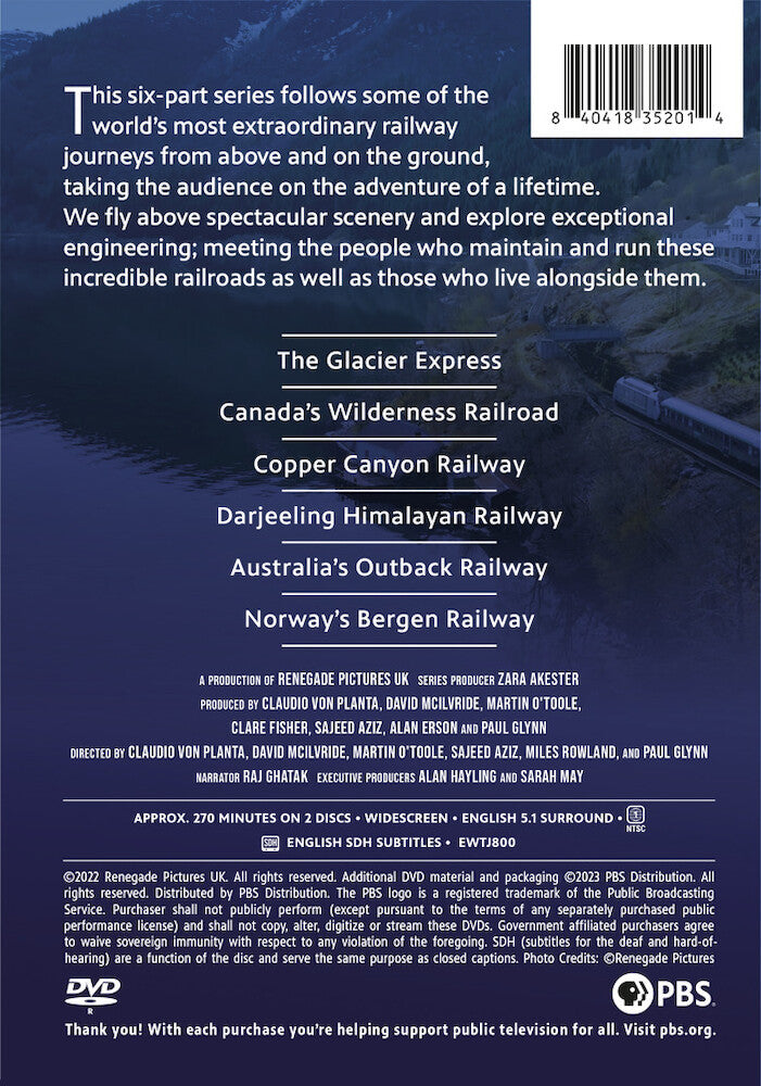 Epic Train Journeys from Above - Back Panel - 