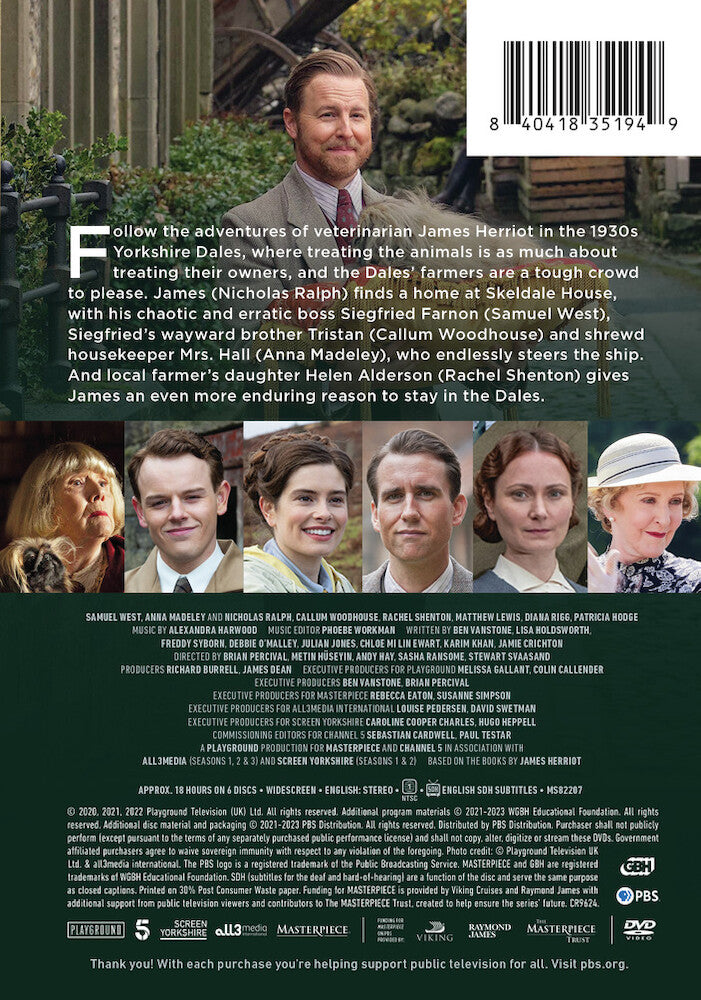 Masterpiece: All Creatures Great and Small - The Complete Seasons 1, 2 and 3 - Back Panel - 