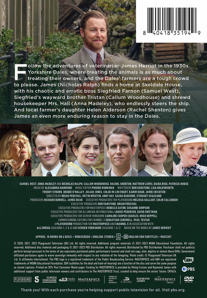 Masterpiece: All Creatures Great and Small - The Complete Seasons 1, 2 and 3 - Back Panel - 