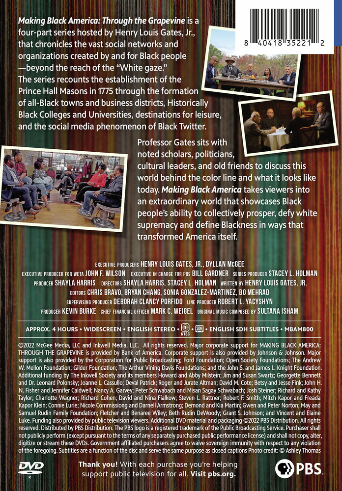 Making Black America: Through the Grapevine - Back Panel - 