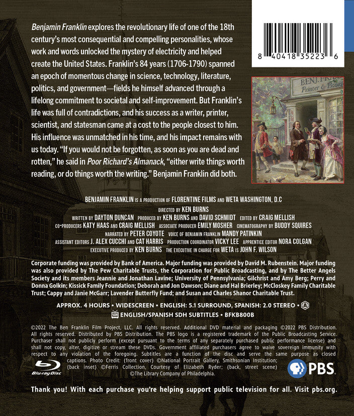 Ken Burns: Benjamin Franklin - Back Panel - 
