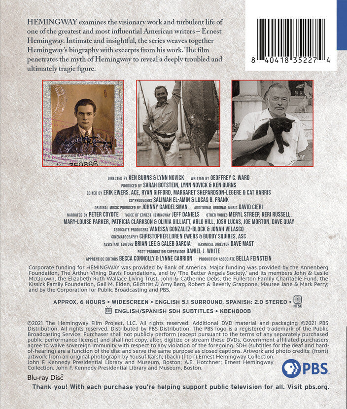 Hemingway: A Film by Ken Burns and Lynn Novick - Back Panel - 