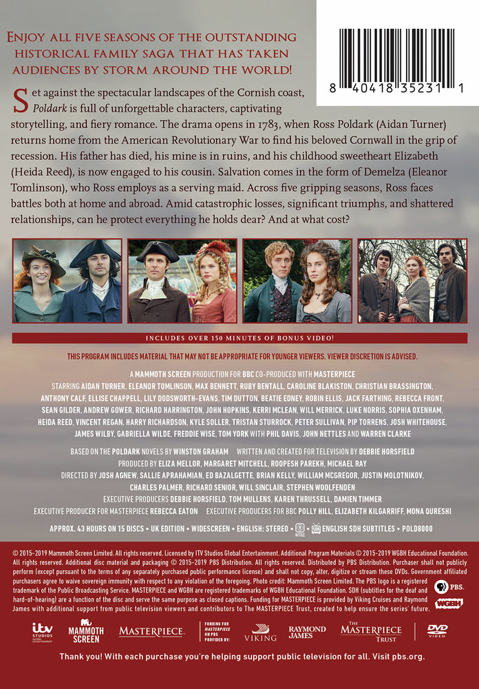 Masterpiece: Poldark: The Complete Collection - Back Panel - 