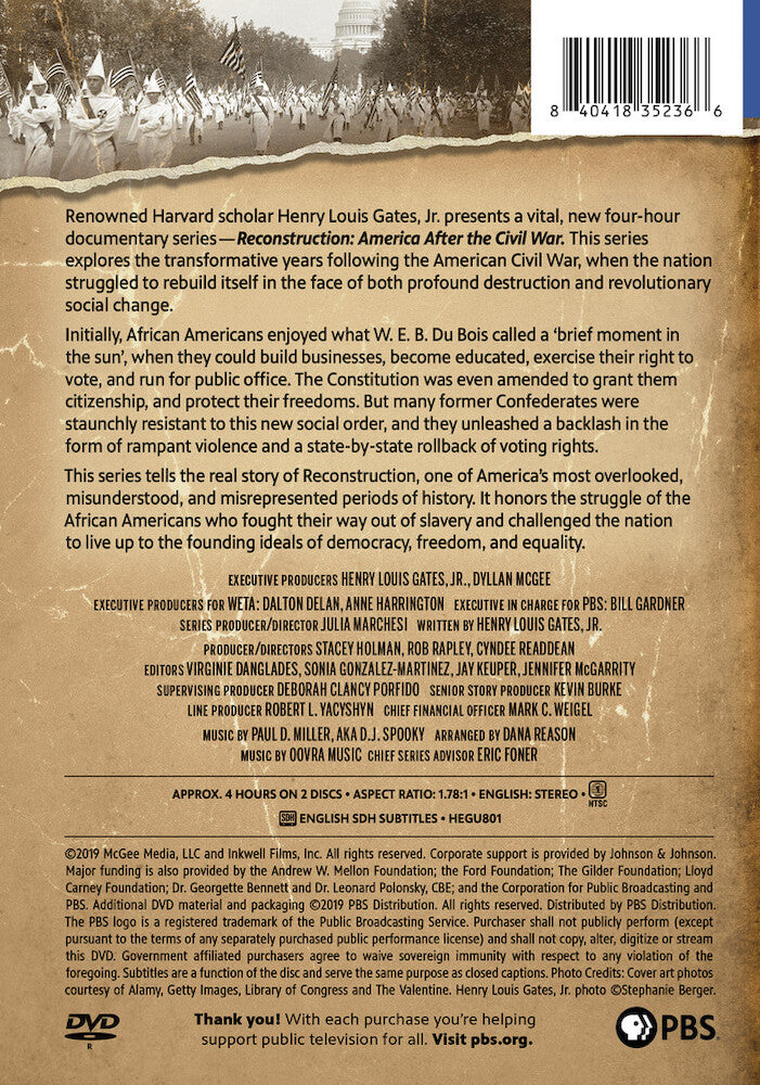 Reconstruction: America After the Civil War - Back Panel - 