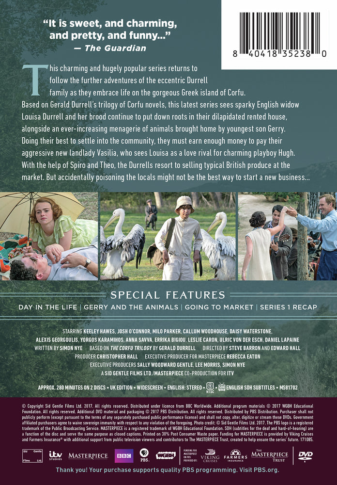 Masterpiece: The Durrells in Corfu Season 2 - Back Panel - 
