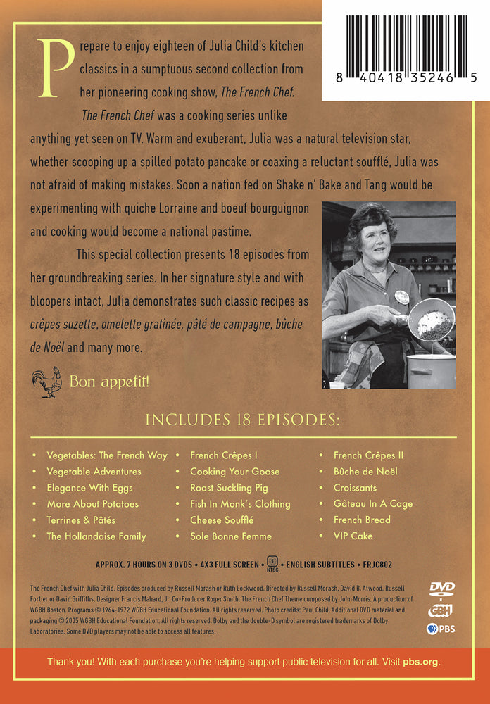 The French Chef with Julia Child 2 - Back Panel - 