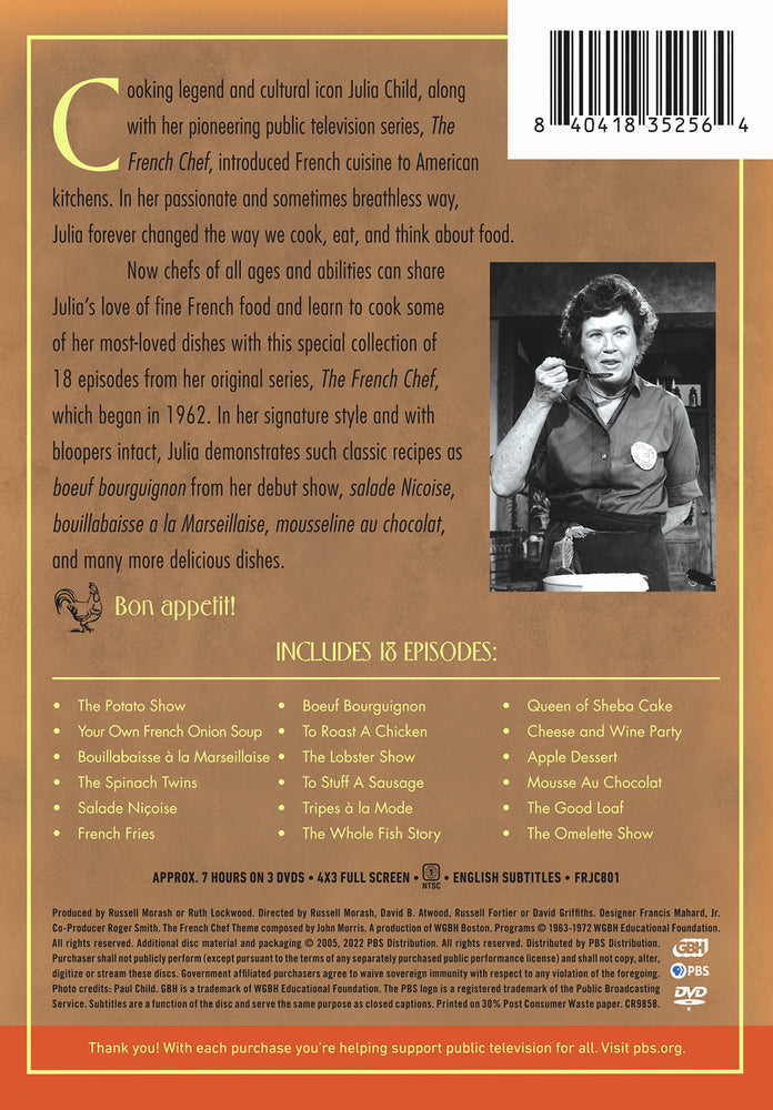 The French Chef with Julia Child 1 - Back Panel - 