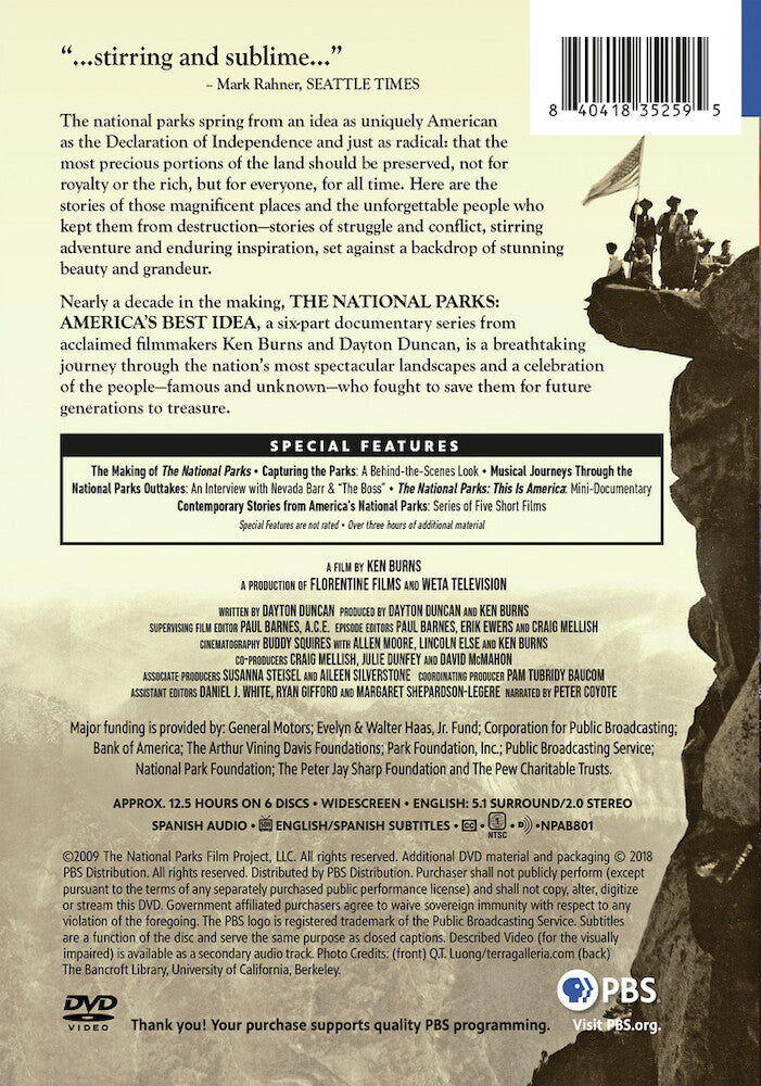 Ken Burns: The National Parks - America's Best Idea - Back Panel - 
