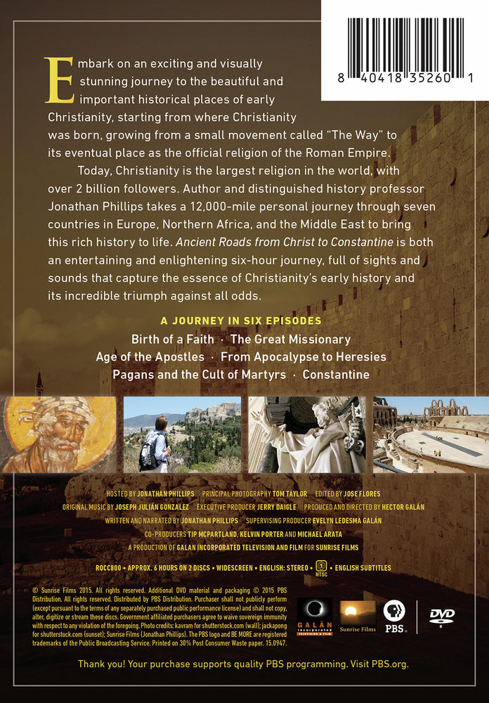 Ancient Roads from Christ to Constantine - Back Panel - 