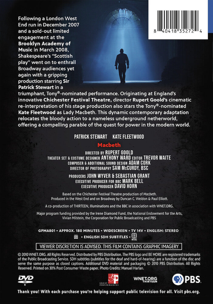 Great Performances: Macbeth - Back Panel - 