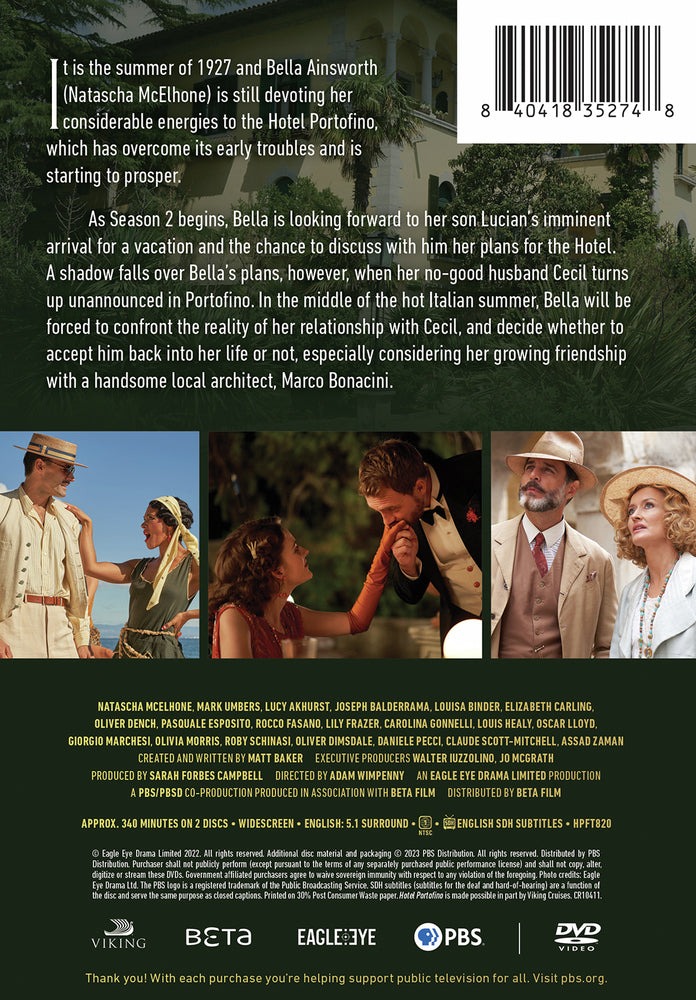 Hotel Portofino Season 2 - Back Panel - 