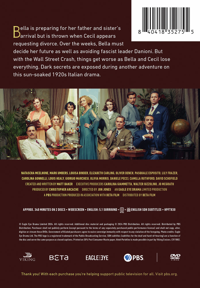 Hotel Portofino Season 3 - Back Panel - 