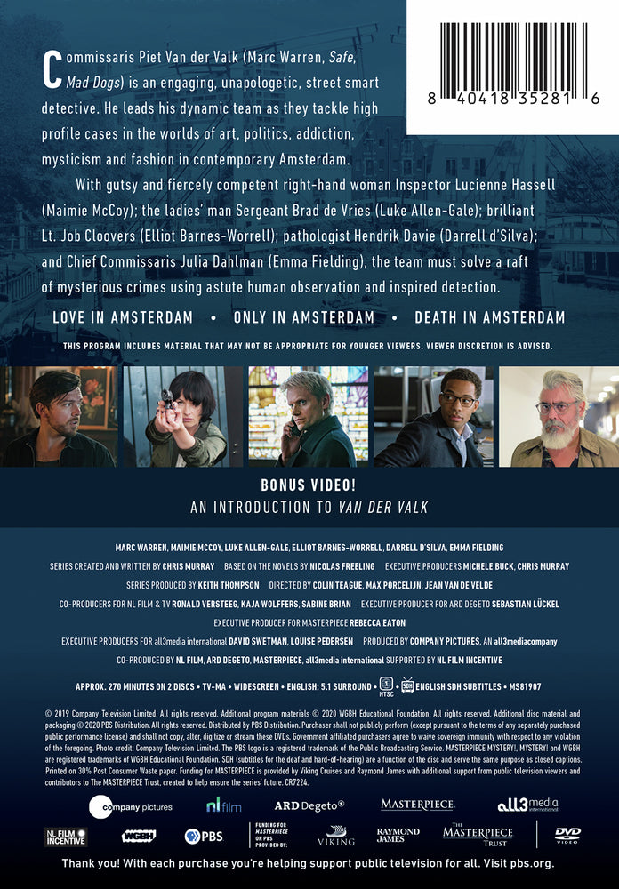 Masterpiece Mystery!: Van der Valk Season 1 - Back Panel - 