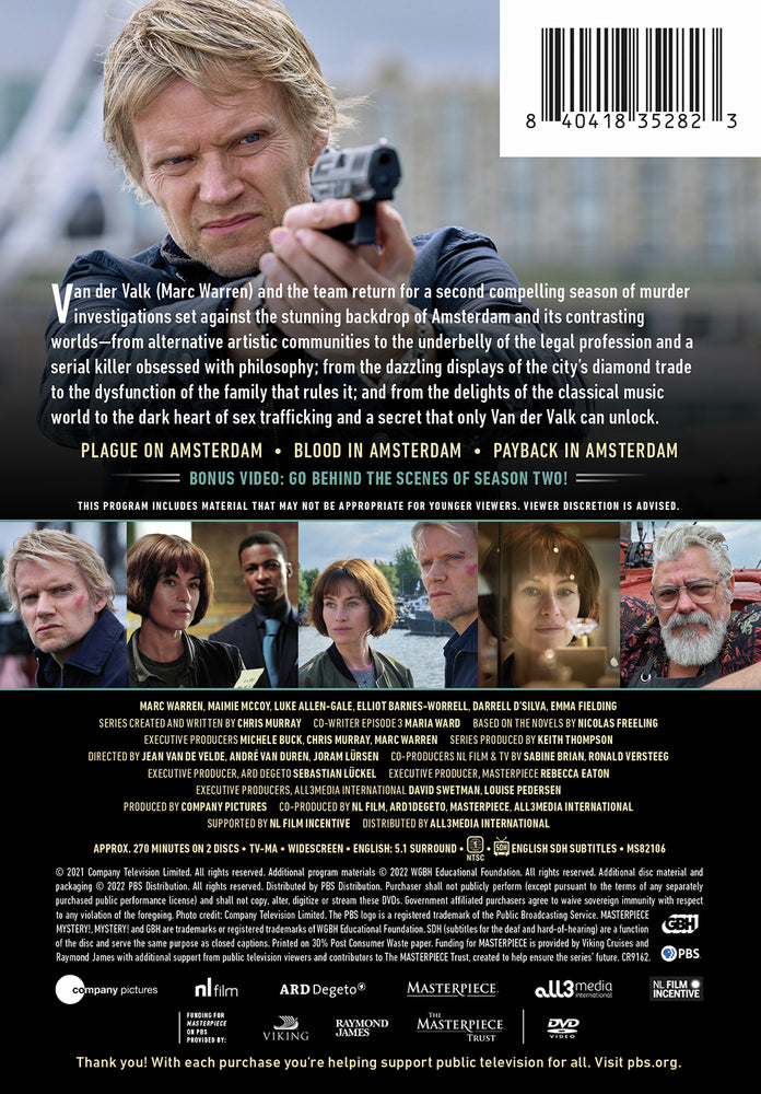 Masterpiece Mystery!: Van der Valk Season 2 - Back Panel - 