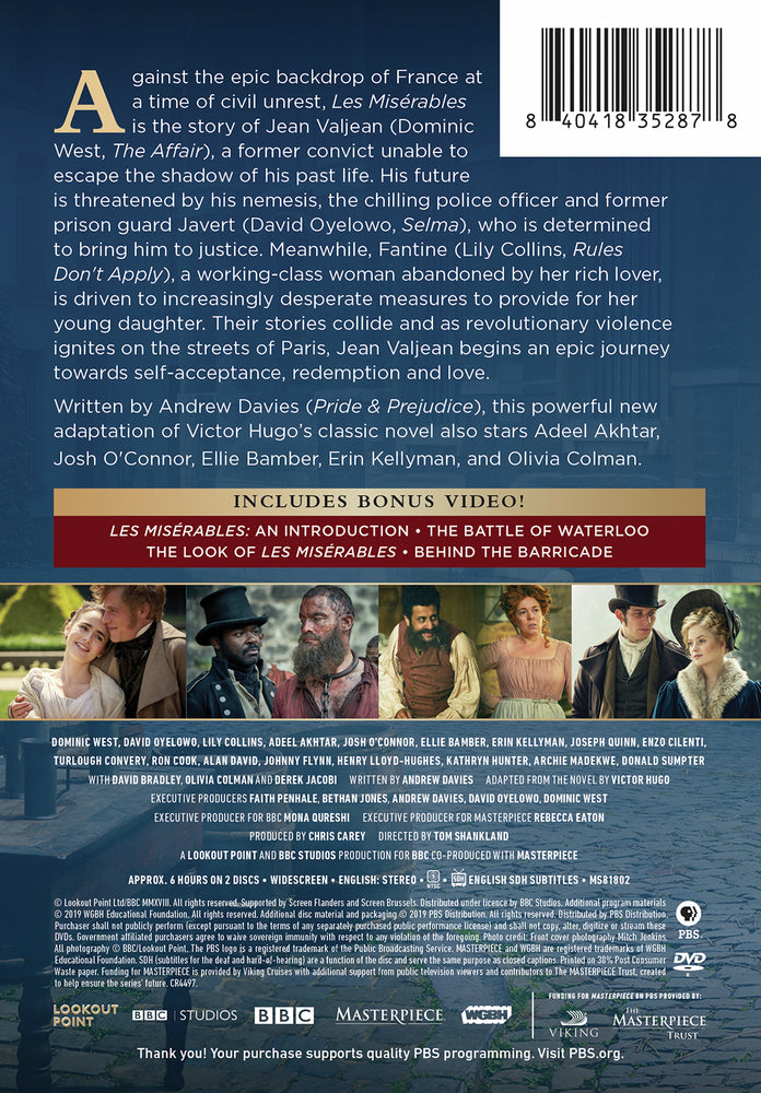 Masterpiece: Les Miserables - Back Panel - 