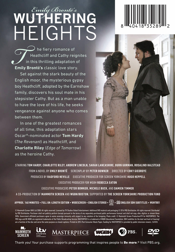 Masterpiece: Wuthering Heights (UK Edition) - Back Panel - 