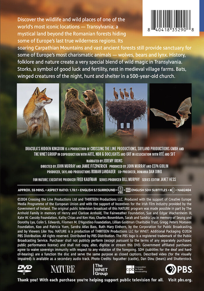 NATURE: Dracula's Hidden Kingdom - Back Panel - 