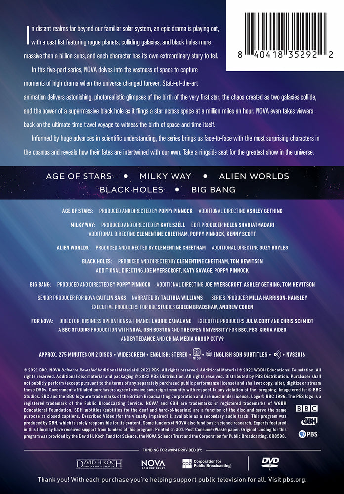 NOVA: Universe Revealed - Back Panel - 