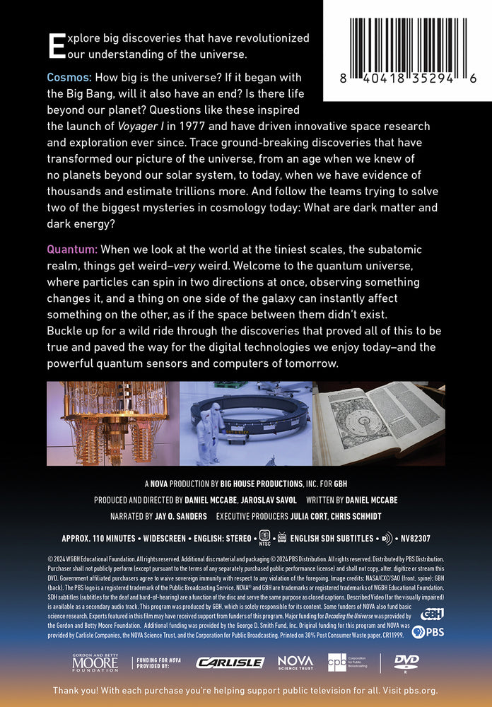 NOVA: Decoding the Universe - Back Panel - 