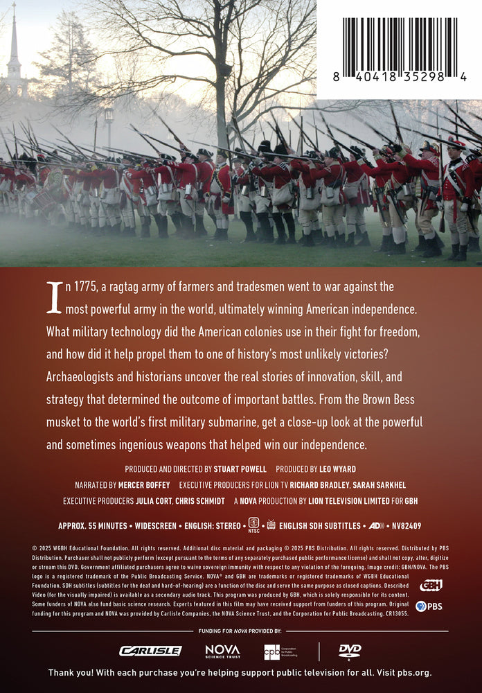 NOVA: Revolutionary War Weapons - Back Panel - 