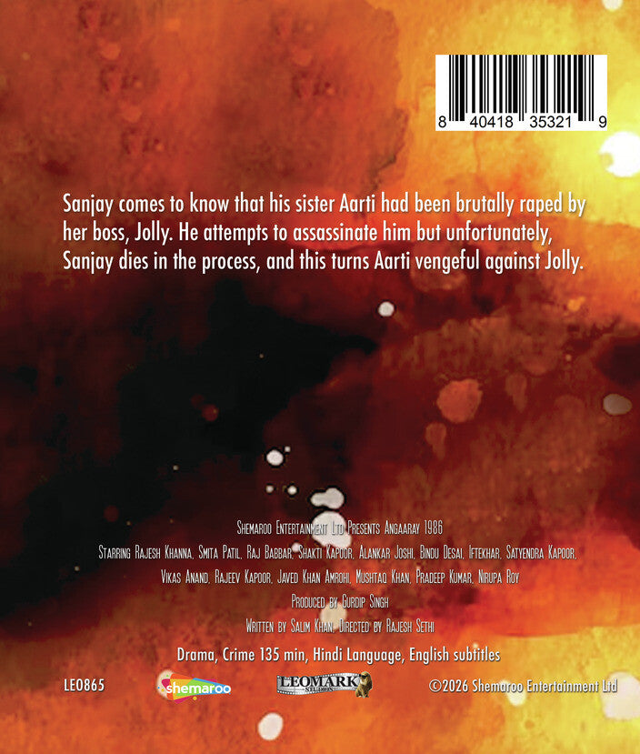 Angaaray 1986 [Blu-ray] - Back Panel - 