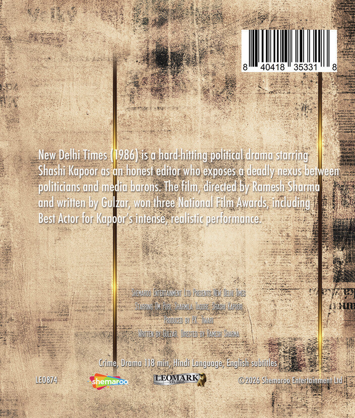 New Delhi Times [Blu-ray] - Back Panel - 