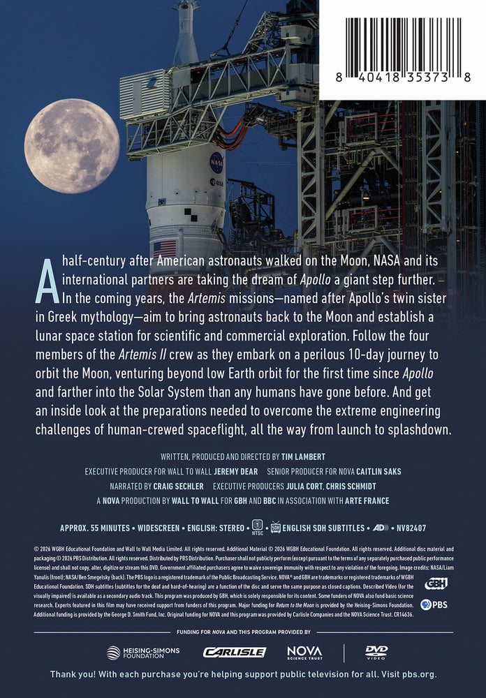 NOVA: Return to the Moon - Back Panel - 