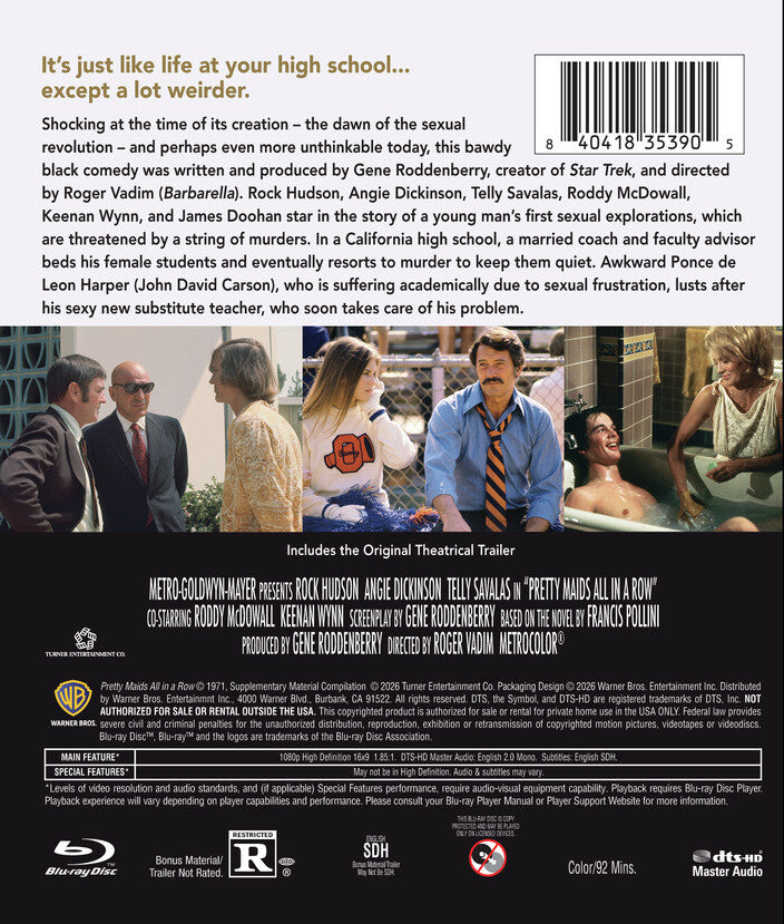 Pretty Maids All In a Row [Blu-ray] - Back Panel - 
