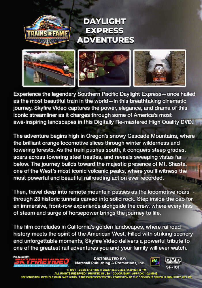Trains Of Fame - Daylight Express Adventures - Back Panel - 