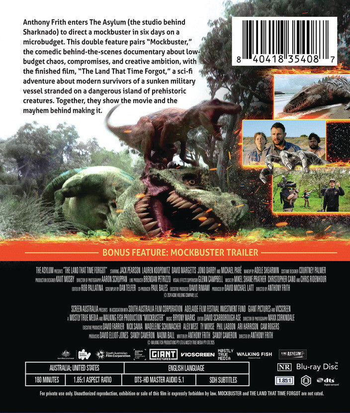 Mockbuster / The Land That Time Forgot [Blu-ray] - Back Panel - 