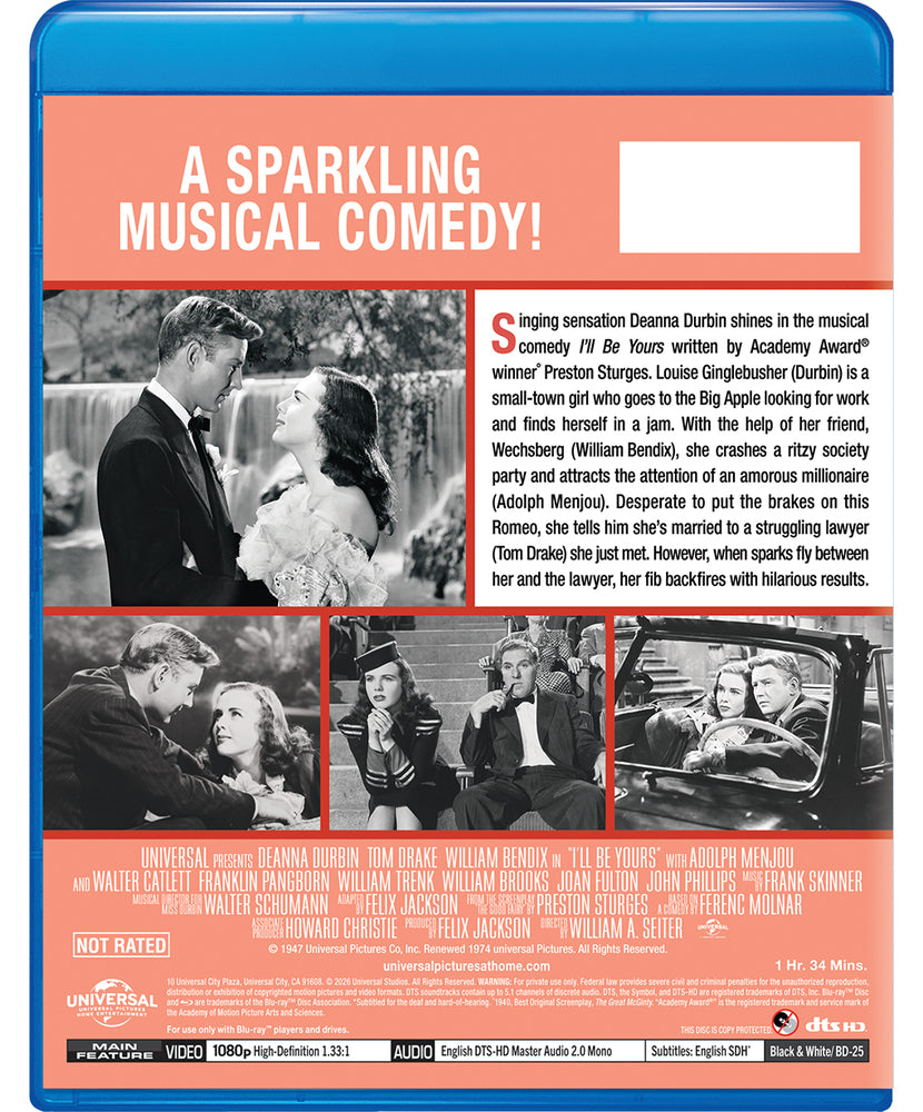 I'll Be Yours [Blu-ray] - Back Panel - 