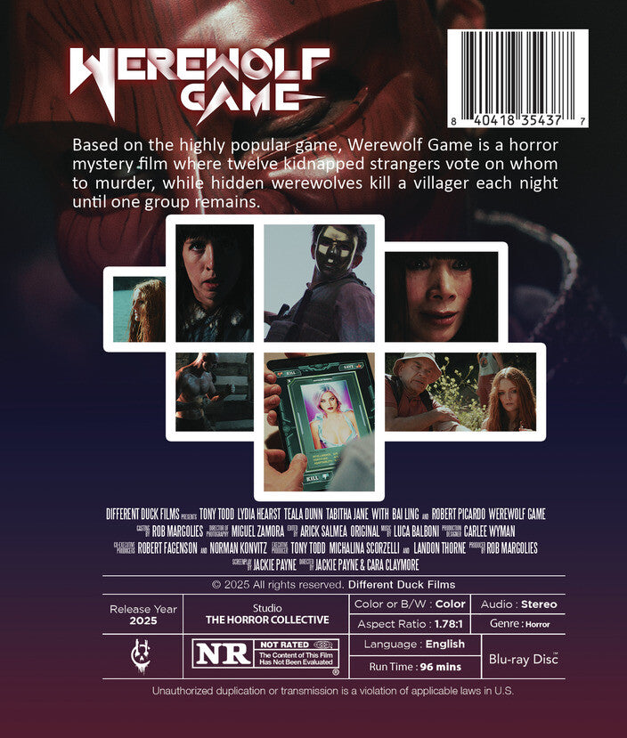Werewolf Game [Blu-ray] - Back Panel - 