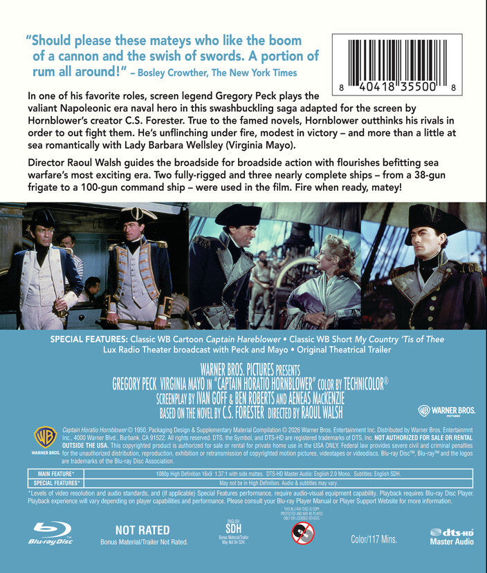 Captain Horatio Hornblower [Blu-ray] - Back Panel - 
