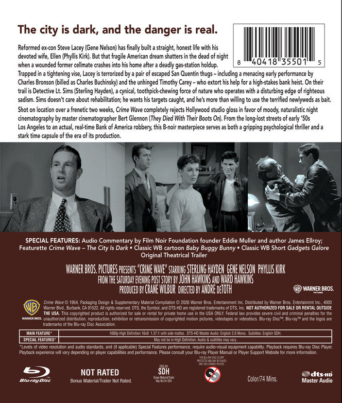 Crime Wave [Blu-ray] - Back Panel - 