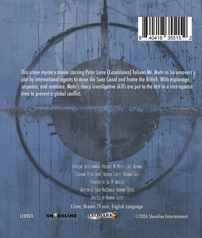 Mr Moto's Last Warning [Blu-ray] - Back Panel - 