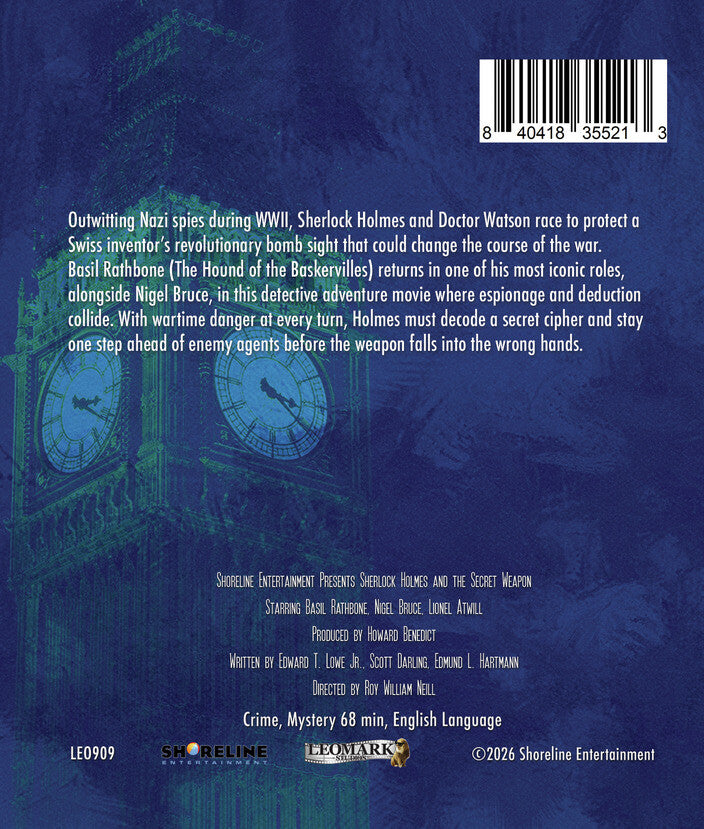 Sherlock Holmes and the Secret Weapon [Blu-ray] - Back Panel - 