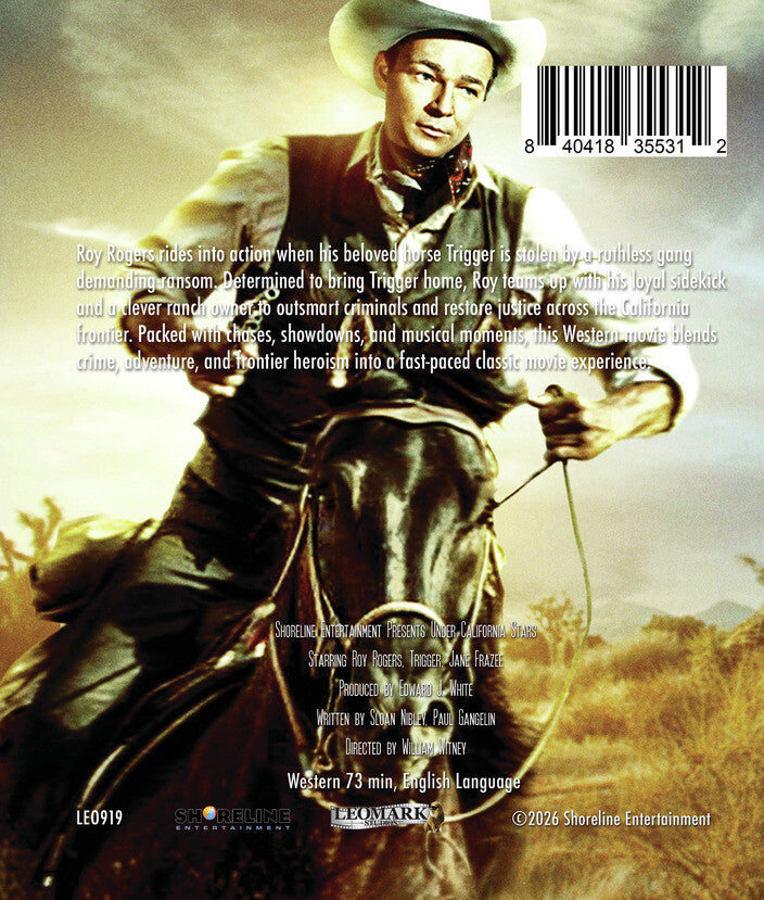 Under California Stars [Blu-ray] - Back Panel - 
